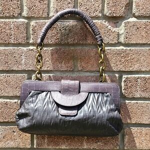 BCBGMaxAzria grey leather purse